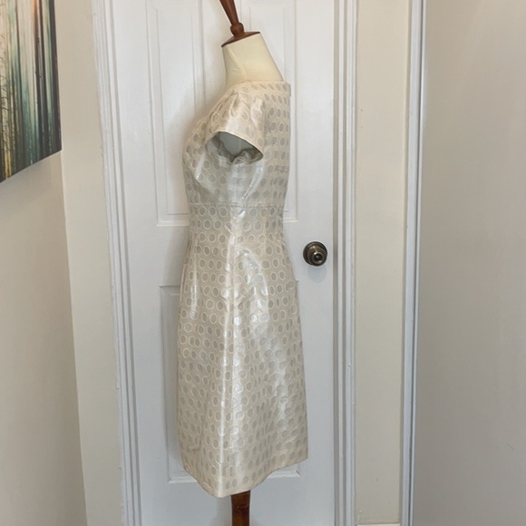 Lela Rose polka dot metallic shimmer dress - Picture 8 of 11